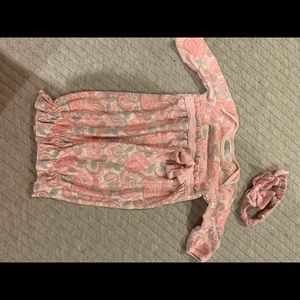 Beautiful pink baby girl gown